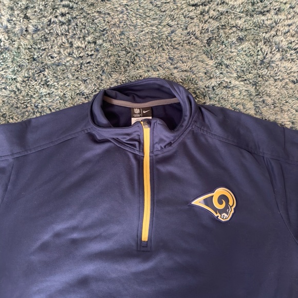 Nike On Field 1/4 Zip Player Team Issue NFL LA Rams Football Large Pullover - Picture 2 of 7